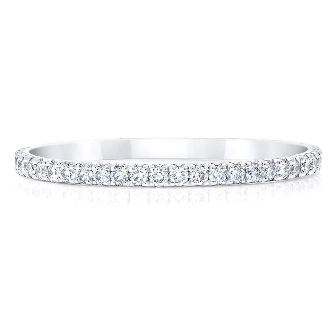Half Eternity Ring for Womens, 1/4ct Natural Round Diamond Half Eternity Ring for Womens in White, Yellow & Rose Gold, 1.80mm