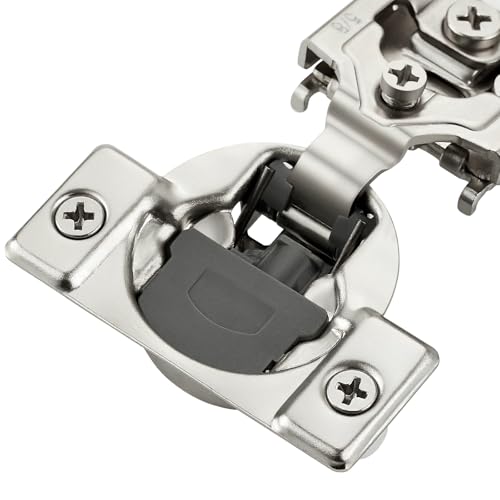 Image of 30 Pack 15 Pair 1-3 /8 inch Overlay Soft Close Hinges for Kitchen Cabinet Hinges Satin Nickel Hidden Hinges Stainless Steel Concealed Hinge self Closing