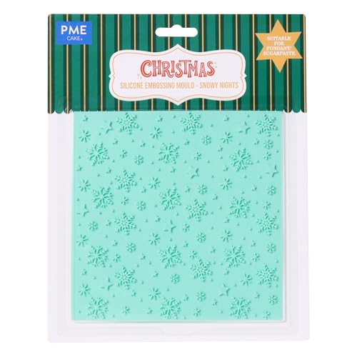 PME Navidad Tapete en Relieve de Fondant, Noches Nevadas