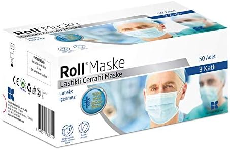 Talge Surgical Disposable Face Masks with Elastic Ear Loop 3 Ply 95% BFE Breathable and Comfortable for Blocking Dust Air Pollution Protection Pack of 200