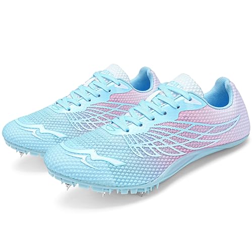 Unisex Track and Field Spikes Sneakers Kids Running Sprint Shoes Professional Athletic Racing Running Jumping Shoes