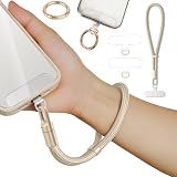 Handykette Handyanhänger Handyband Handy kette Lanyard Verstellbarer Handgelenkband mit 3 Patch Universal für alle Handytaschen iPhone 16 Pro Max Anhänger für Schlüsselbund USB-Stick Geldbörse Kamel