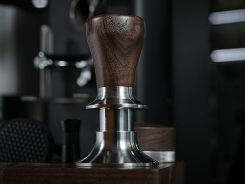 KNODOS 54mm Espresso Tamper Fits Sage Machines Walnut Calibrated Tamping Tool Auto-Leveling and 30lb Spring Loaded Design Coffee Tamper - Image 8
