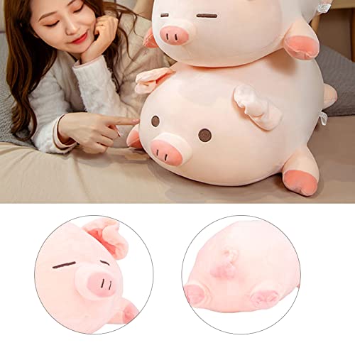 Animal de pelúcia de porco macio, animal de porco gordo travesseiro abraçando pelúcia porquinho bone