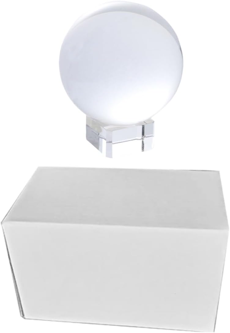 Luxshiny 2pcs Crystal Ball Ornaments Glass Craft Decor for Tabletop Orbs Decorative Balls for Living Room Decorative