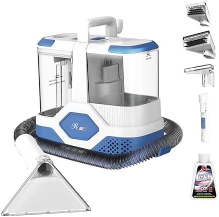 Rosewill Multi-Purpose Portable Carpet and Upholstery Cleaner, Powerful Suction 18 KPa Spot Cleaner, 600W Motor, Car and Auto Detailer, Stain/Spot Remover; Versatile Use: Carpet, Sofa, Pet Hair