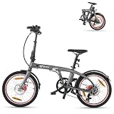 DYU SP1 E-Bike 20 Pollici Pieghevole, Bici Elettrica con Batteria Powerbank