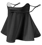Summer Unisex Face Mask Running Cycling Mask for Women Adjustable Mounting Ears (Black)