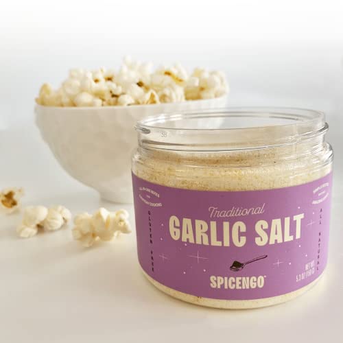 Traditional Garlic Salt 5.3 Oz (150G), All In One Seasoning, Easy To Use, Applies To Many Recipes, Glass-Free Packaging #TOP5