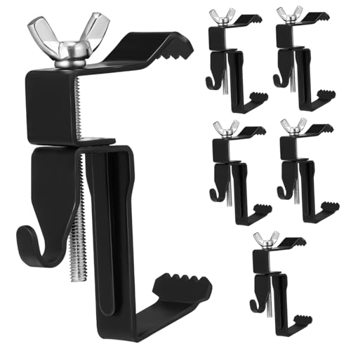 BCOATH 6Pcs Adjustable Pool Fence Hooks Durable Clips for Hanging Decorations Lights and Garland Brick Walls No Drill Installation for Secure Outdoor Use