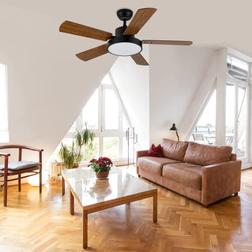 Infinipower 44-Inch Ceiling Fan With Led Light And Remote Control, 6-Speed Modes, 2 Rotating Modes, Timer, Bronze #TOP7