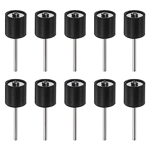 QUARKZMAN 10pcs 1/2 pouce Ponçage Tambour Caoutchouc Mandrins 2.35mm Tige Ponçage Manchon Support pour Tambour Ponceuse Rotative Broyeur