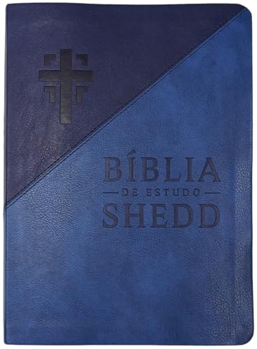Bíblia de estudo Shedd – couro sintético duotone azul