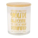 Mami Home Scented Candle Jar - Jasmine Scent Candle with You are Awesome Message, Soy Wax Candles -