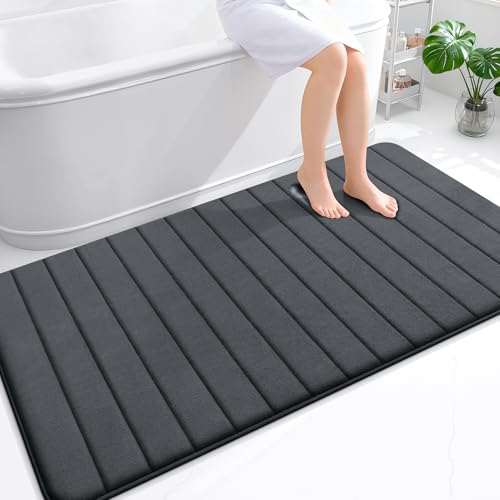 OLANLY Memory Foam Large Bath Mat 59x34, Super Soft Absorbent Bathroom Rugs by OLANLY - Used condition - US$60.73