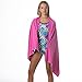 Flow Hydro Sport Towel - Microfiber Quick Dry Swimming Towels for Swim, Pool, Triathlon, and Other Water Sports in Medium, Large, Extra Large, and Hooded Sizes (Pink, Large (60