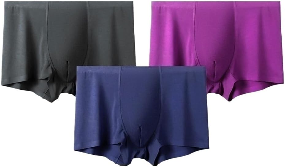 Modal Men's Underwear Solid Color Seamless Medium Waist Four Cornered Shorts Flat Corner Pants