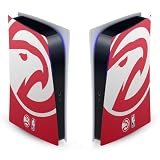 Head Case Designs Licenza Ufficiale NBA Sovradimensionato Atlanta Hawks Logo Vinile Frontalino Sticker Gaming Pelle Adesivo Compatibile con Sony Playstation 5 PS5 Digital Edition Console