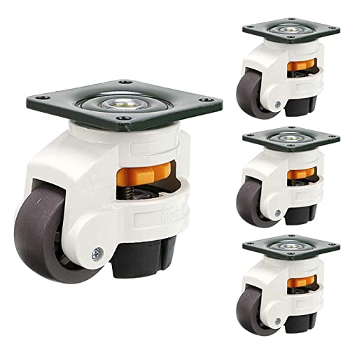 Roulettes de nivellement robustes avec patin NBR rétractable pour stabiliser vos machines