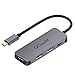 Produktbild USB C Hub Adapter, QGeeM 4 in 1 USB C auf HDMI Adapter mit 4K USB C auf USB 3.0, Typ C auf USB 2.0, 100W PD Ladegerät Kompatibel mit MacBook Pro 2019/2018 IPad Pro, Chromebook, XPS mehr Typ-C Geräte