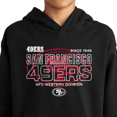 Junk Food NFL - San Francisco 49ers Modern Outline Kids Hoodie Black by Junk Food - Used condition - Image 3