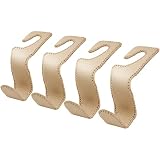 AXELECT Headrest Hooks for Purses and Bags, 4 PCS Leather Purse Holder for Car,Car Back Seat Headres