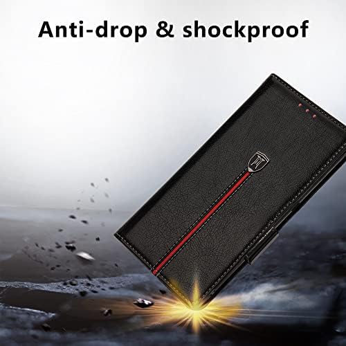 OPPO A16s /OPPO A54s /A16 Phone Case, Magnetic Wallet Leather Phone Cover with Card Slots, Flip TPU Bumper OPPO A54s Case with Kickstand, Shockproof Protective Case for OPPO A16s/A54s/ A16 Black