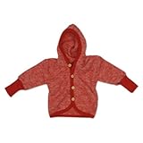 Ein Angebot von Wollbody Cosilana Jäckchen mit Kapuze, Größe 62/68, Farbe Rot melange - Vertrieb nur durch Wollbody®