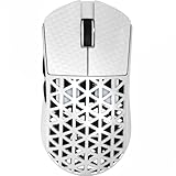 R5Ultra 8K Carbon Fiber Wireless Gaming Mouse with 42,000 DPI -PAW3950 MAX Sensor -Nordic 52840 MCU Chip-39g Ultra-Lightweight -Wired/BT/2.4GHz Wireless Programmable Mice Griptape for PC/Mac(White)