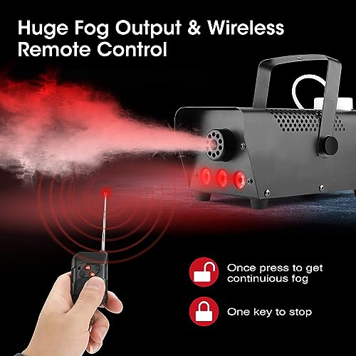 Machine à fumée 500W NOGRAX avec LED 12 couleurs et télécommande pour fêtes