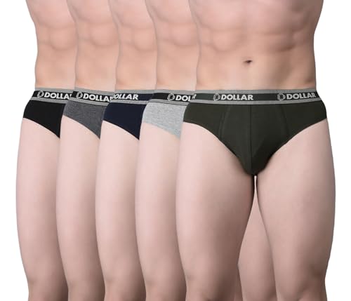 Image of Dollar Bigboss Men's Solid Cotton Brief (Colour May Vary)
