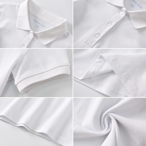 Image of Girls Polo Shirt Short Sleeve Shirt for School Uniform Polo Shirts