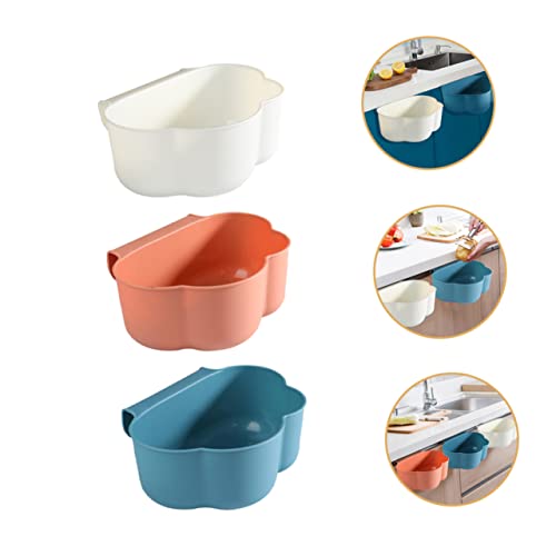 Papelera colgante de cocina 3 piezas color rosa miniatura 4