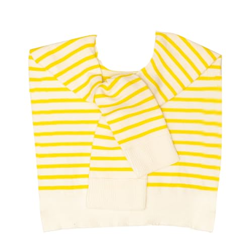 Women's Casual Sweater Shawl Wraps Striped Knitted Knotted Shawls Travel Scarf Wrap Cape Fashion Shoulder Tops