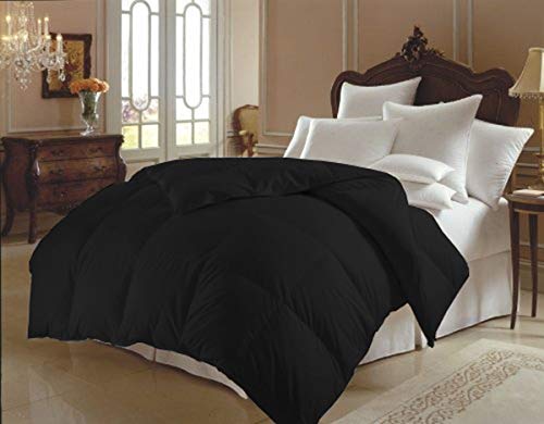 Elegant Comfort All Season Goose Down Alternative Double-Fill Comforter, FULL/QUEEN, BLACK