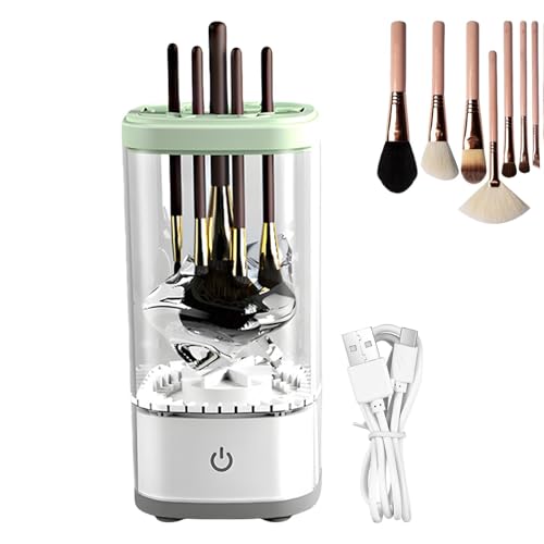 Limpiador De Brochas De Maquillaje Eléctrico,Limpiador De Brochas De Maquillaje Automático,Máquina De Limpieza De Maquillaje Automática Recargable | Limpiador De Maquillaje, Limpiador Eléctrico Rápido