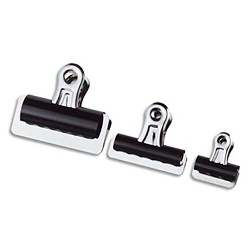 Lot de 10 Boîtes de 12 pinces à dessin largeur 32 mm, 6mm d'ouverture soit environ 60feuilles 80g/m²