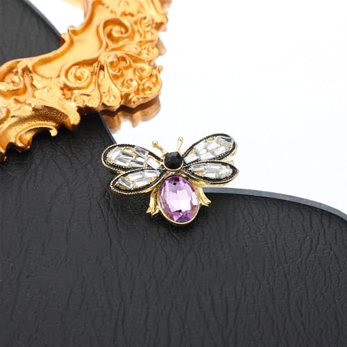 Image of Bee Brooch Pin, Honey Bee Rhinestone Pins Vintage Crystal Insect Themed Lapel Pins Stylish Accessories for Women Men Party Dating Daily