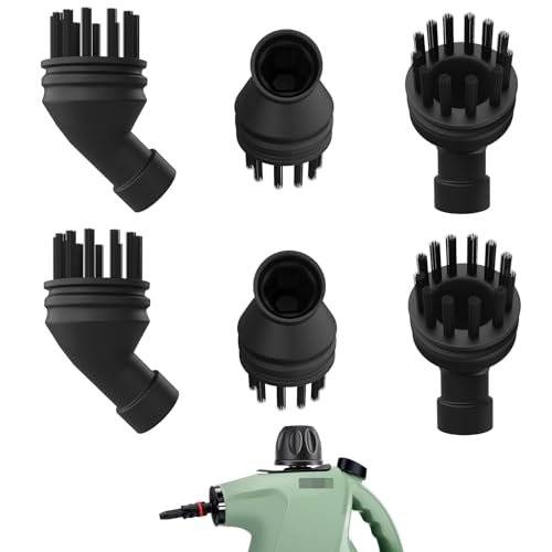 Vykyntow 6 Pack Steam Cleaner Attachments Brush Compatible with Kiato Handheld Steam Cleanerem-303/Rmsc03Gn/Sc03, Steam Cleaner Replacement Accessories Nylon Brush Parts