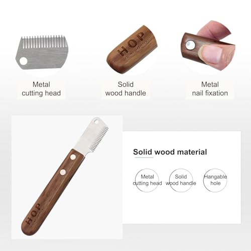 Cimvidi Trimmmesser für Hunde, 2-Teiliger Satz Haustier Trimmer Edelstahl Trimmer Set Hundefellpflege Haustier Produkte Haarkratzer Kamm Geeignet Für Katzen Hunde
