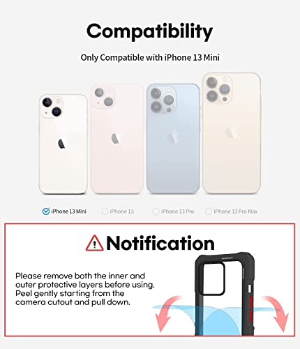 Goospery Z Bumper Crossbody Compatible With Iphone 13 Mini Case [Strap Included] Shock Absorbing Dual Layer Structure Tpu Edge Crystal Clear Pc Cover With Shoulder Strap Outdoor Design - Black #TOP5