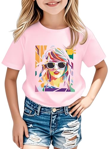 Image of Girl Country Music T-Shirt - Kids Singer Letters Graphic Birthday Shirts Gifts Fan Song Tour Concert Outfit Top