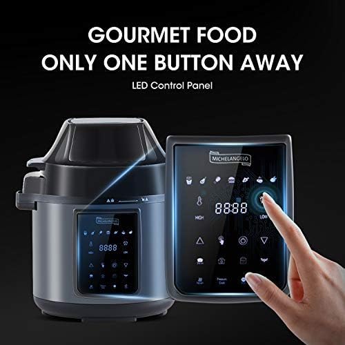 MICHELANGELO 6QT Air Fryer Pressure Cooker Combo LED control panel
