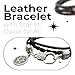Urban Survival Gear USA Handmade Star of David Leather Bracelet - Bracelets with Lobster Clasp for Easy Wear & Durability - Available in 6,6.5,7,7.5,8,8.5 inch or Custom