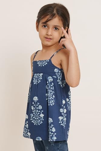 Image of COTLAND Fashions Jaipuri Cotton Printed Girl Strappy Top