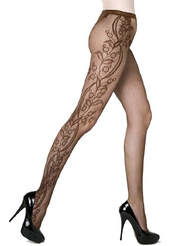 Outer Flower Blossom Vines Fishnet Pantyhose