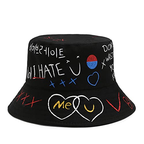 YILUFU Unisex Fischerhüte Faltbarer Graffiti Bucket Hut Baumwolle Sonnenhut Freizeitkleidung Reise Strand Wandern Angeln thumbnail