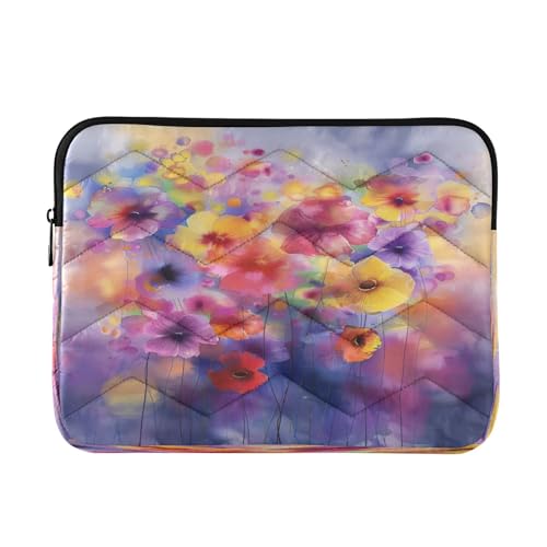Funda para portátil de 13-14 pulgadas impermeable con diseño de flores
