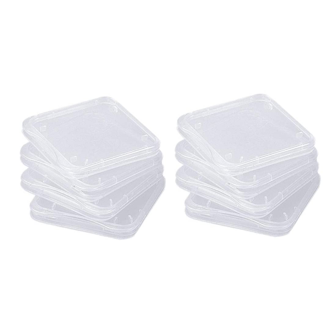 Case di schede di memoria da 10 pcs Case di archiviazione SD trasparente schede portatili a prova di polvere Coperchio di archiviazione in plastica trasparente o scheda