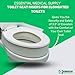 Essential Medical Supply Standard Bowl Round Toilet Seat Riser with 3.5